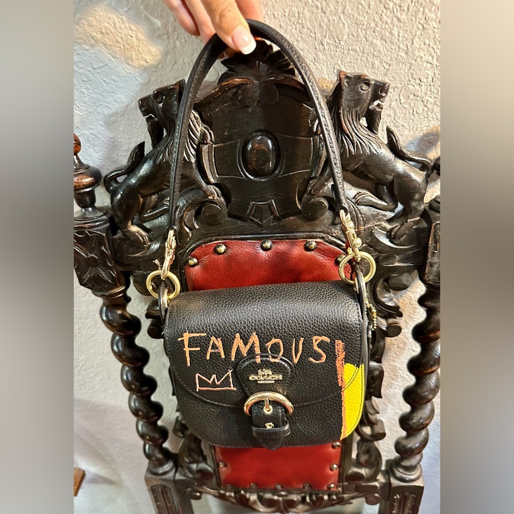 Coach x Jean-Michel Basquiat Kleo Shoulder Bag 17 - Picture 1 of 11